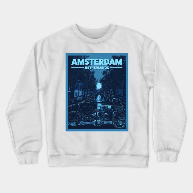 Amsterdam Crewneck Sweatshirt by nicholashugginsdesign